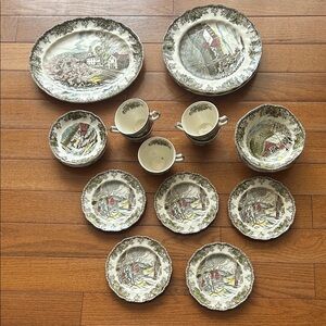 The friendly village by Johnson bros Scenic Dinnerware Set with Cups and Plates
